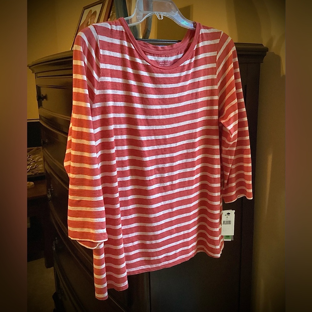 NWT MAJESTIC Filatures Linen Tee. Sz 3 - Picture 7 of 12